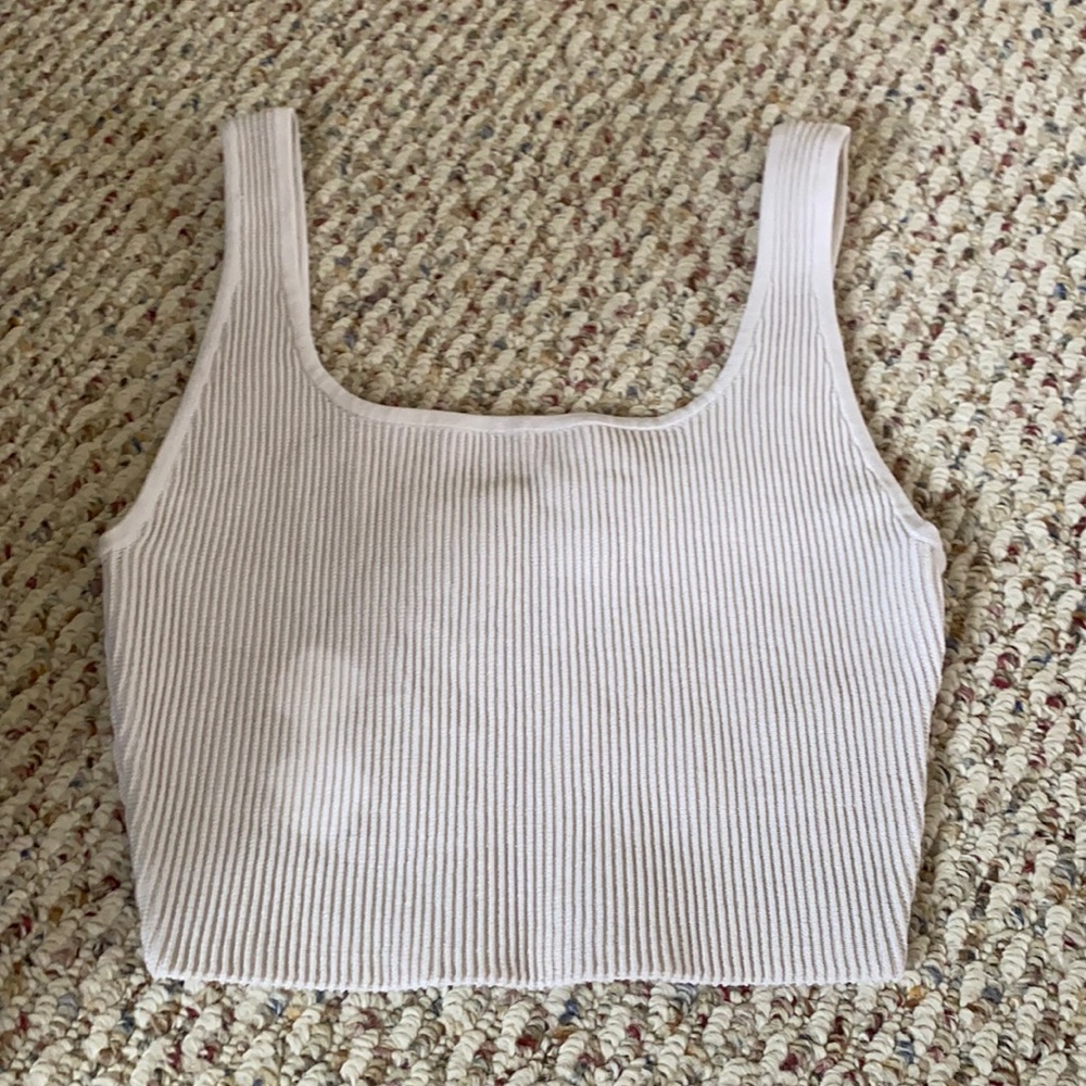 babaton white crop top